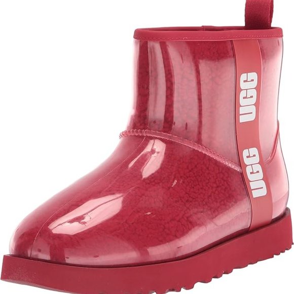 UGG Women's Classic Clear Mini Boot Size 9. Red. WATERPROOF New without Box - Picture 1 of 6